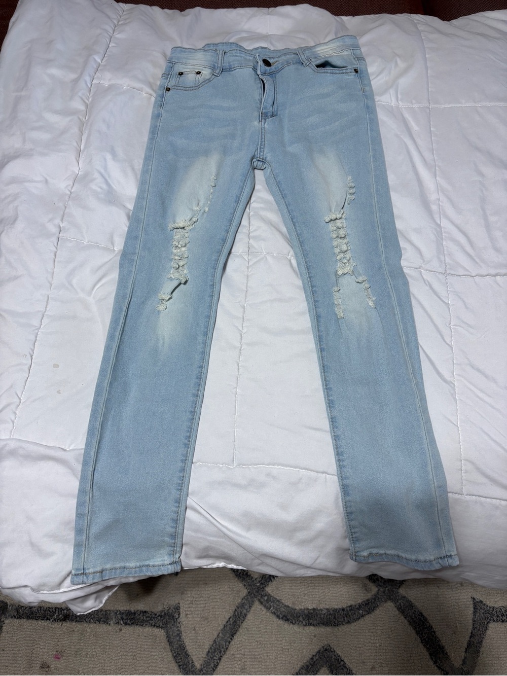 Kids Light Blue Distressed Jeans